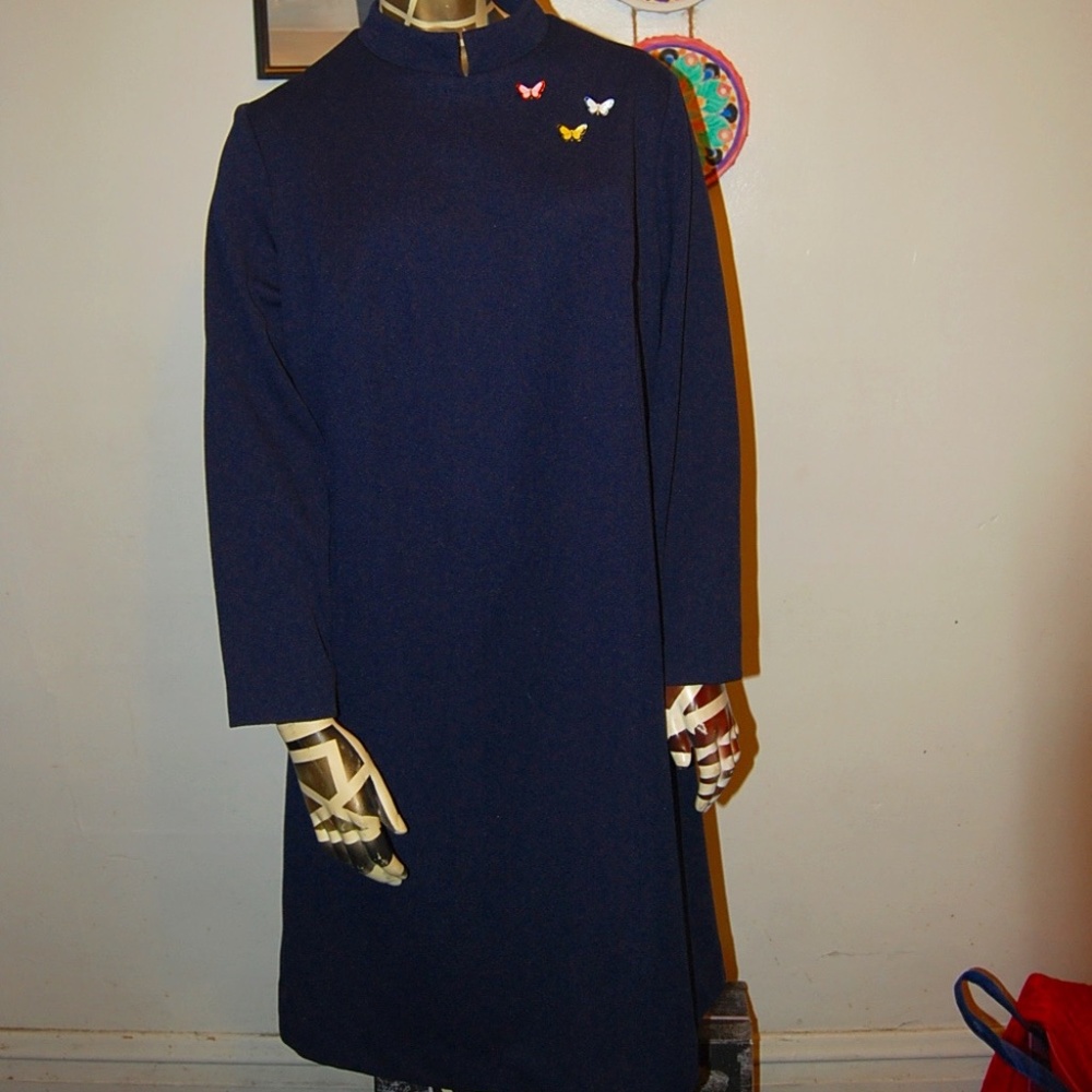 1970's Vintage Airline Stewardess Style Dress